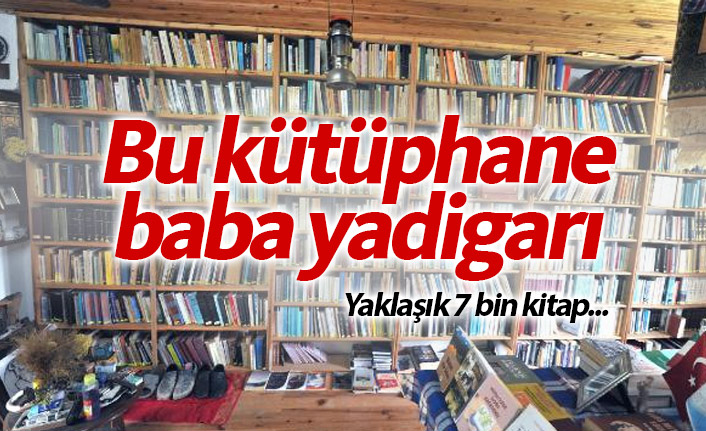 Maçka'da baba yadigarı kütüphane