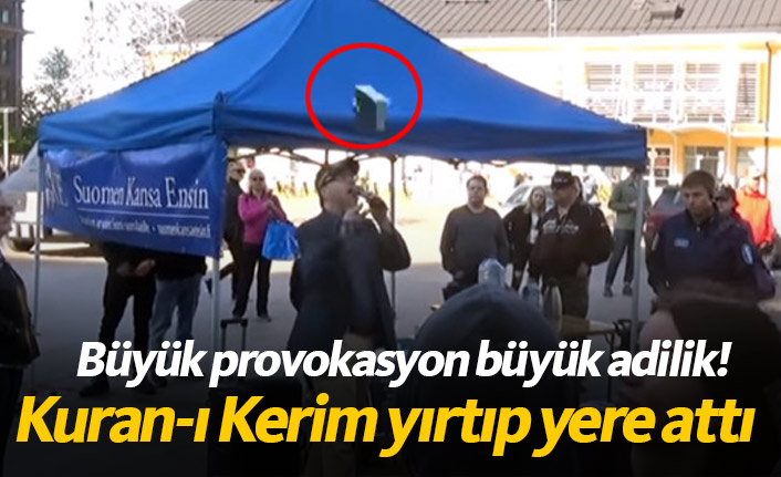 Büyük provokasyon! Kuran-ı Kerim yırtıp yere attı