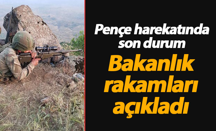 Bakanlık Pençe Harekatı'nda son durumu açıkladı