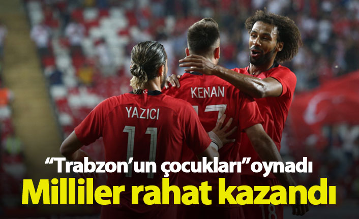 "Trabzon'un çocukları" oynadı Milliler kazandı