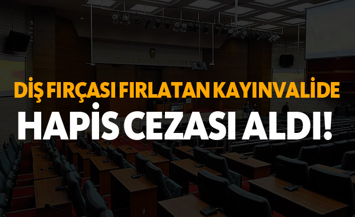 Diş fırçası atan kayınvalide hapis cezası aldı!