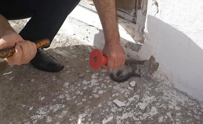 Yavru kedinin yardımına itfaiye koştu