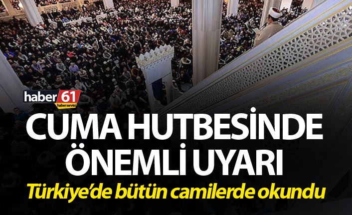 Cuma Hutbesinde Trafik uyarısı