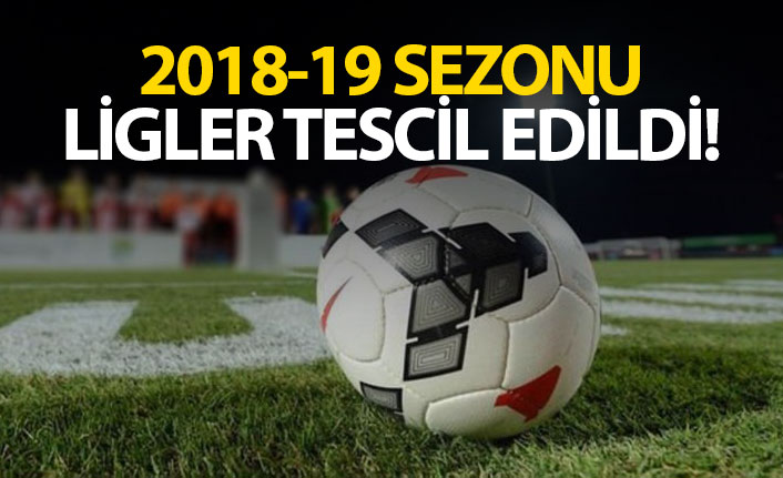 2018 - 2019 sezonu ligler tescil edildi