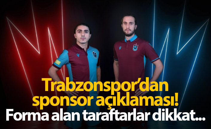 Trabzonspor'dan sponsor açıklaması