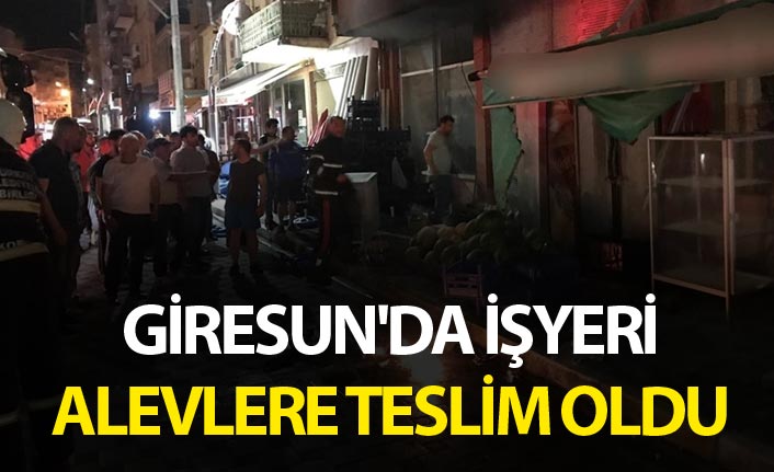 Giresun'da işyeri alevlere teslim oldu