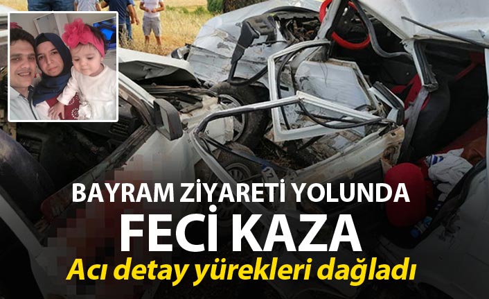 Bayram ziyareti yolunda feci kaza - Acı Detay
