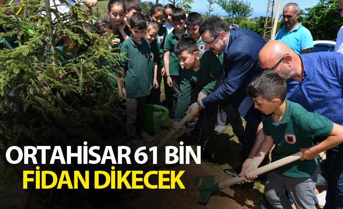 Ortahisar 61 bin fidan dikecek