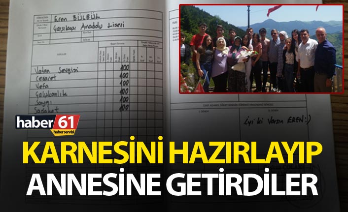 Eren Bülbül için karne düzenlediler