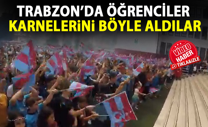 O okulda geleneksel hale geldi! Karne, Trabzonspor ve meşaleler...
