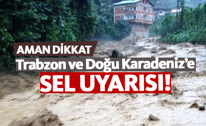 Meteorolojiden Trabzon ve Doğu Karadeniz'e sel uyarısı!