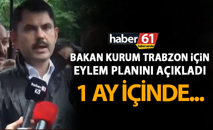 Bakan Kurum Trabzon için eylem planını açıkladı.20.06.2019