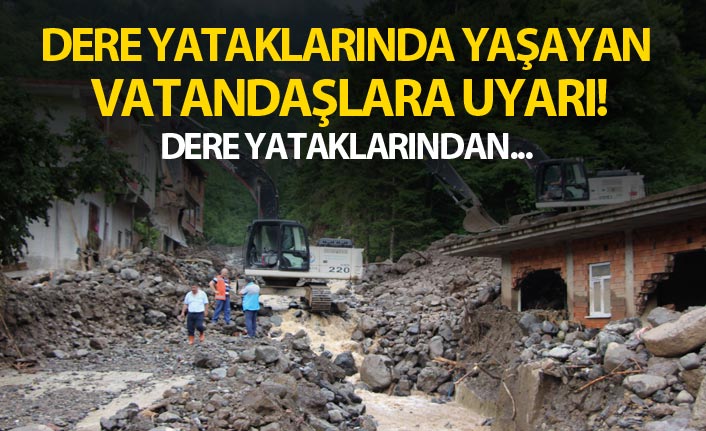 Araklı'da dere yataklarında yaşayan vatandaşlara uyarı