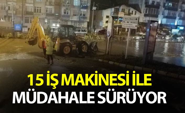 Trabzon'da ilk müdahale başladı - 15 iş makinesi ile...