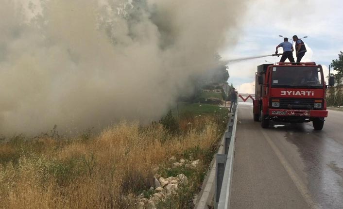 Karaman'da çıkan yangın korkuttu