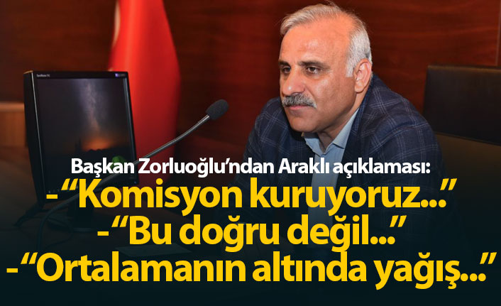 Murat Zorluoğlu: "Ortalamanın altında yağış..."
