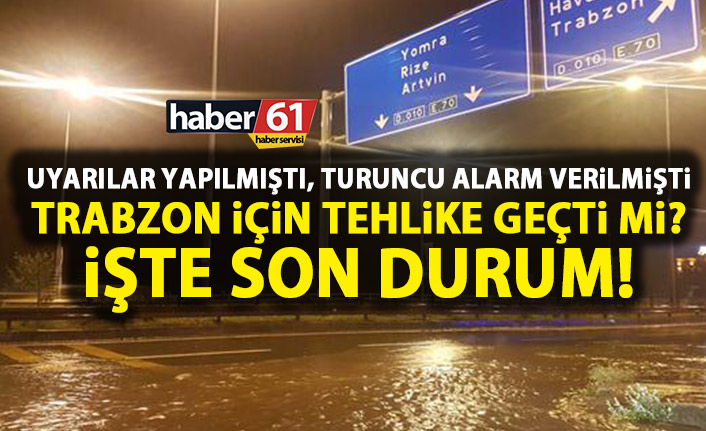 Trabzon için yağış açıklaması! Tehlike geçti mi?