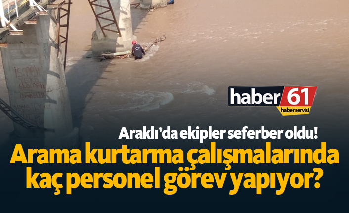 Araklı'da arama kurtarma çalışmalarında kaç personel görev yapıyor?