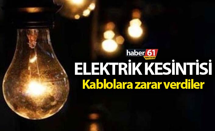 Trabzon'da elektrik kesintisi - Kablolara zarar verdiler