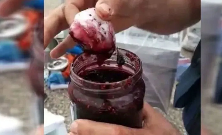 Reçel kavanozundan çıkan jandarmayı da şaşırttı