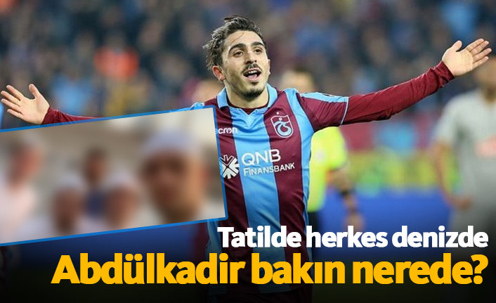 Tatilde herkes denizde Trabzonspor'un yıldızı bakın nerede?