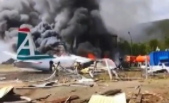 Uçak faciası - 2 ölü 7 yaralı