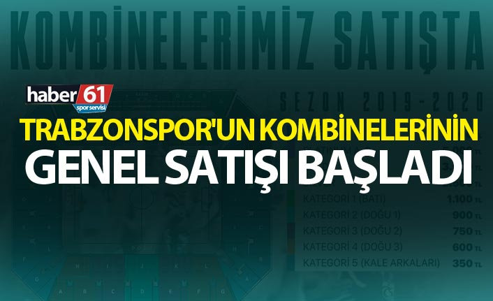 Trabzonspor'un kombinelerinin genel satışı başladı