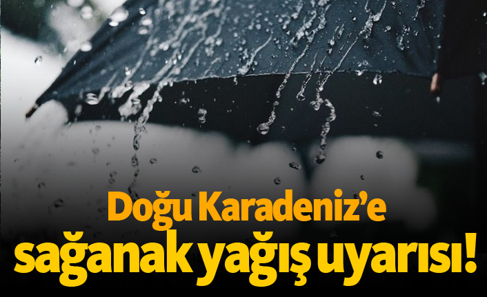 Doğu Karadeniz'e sağanak yağış uyarısı!