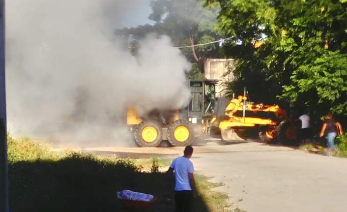 Yangına müdahale etmek isterken alev aldı!