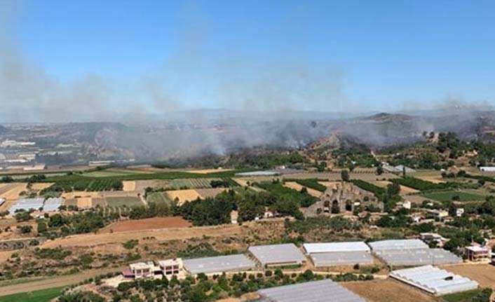 Antalya'nın Serik ilçesinde orman yangını çıktı. 1 Temmuz 2019