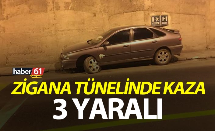 Zigana Tünelinde kaza – 3 yaralı
