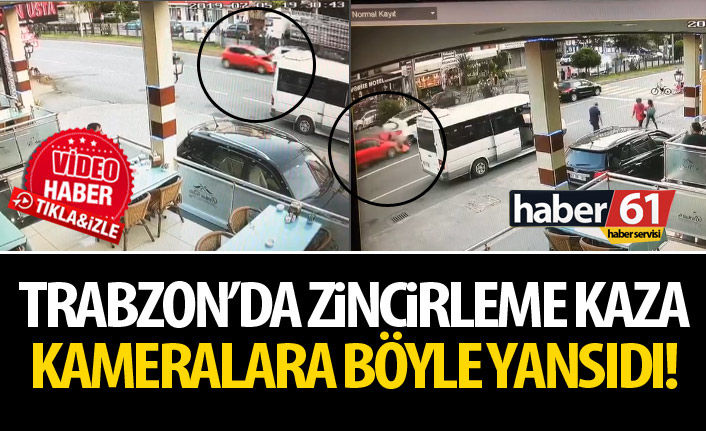 Trabzon’da zincirleme kaza! Yayaya yol vereyim derken…