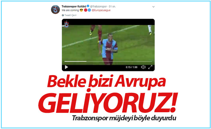 Trabzonspor UEFA'nın müjdesini böyle duyurdu!