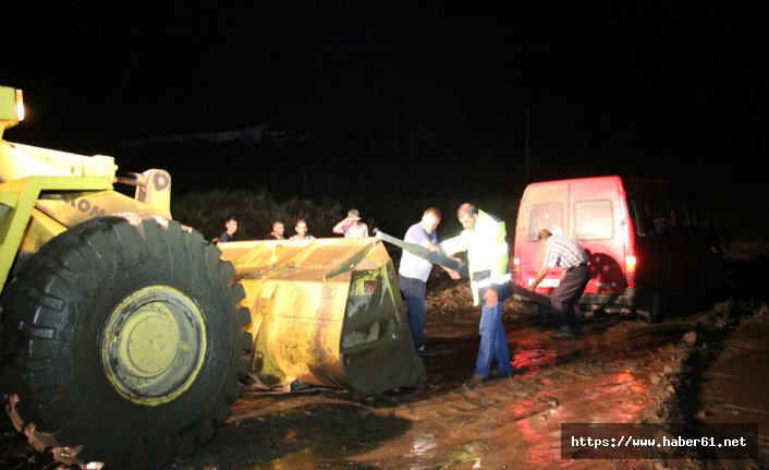 Trabzon'dan yüklediği aracıyla Erzurum'da mahsur kaldı!