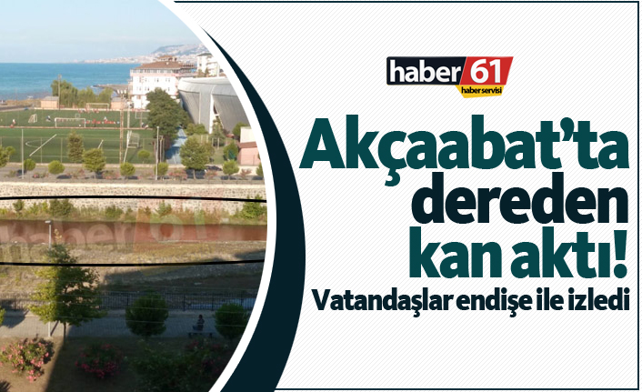 Akçaabat’ta dereden kan aktı! Vatandaşlar endişe ile izledi