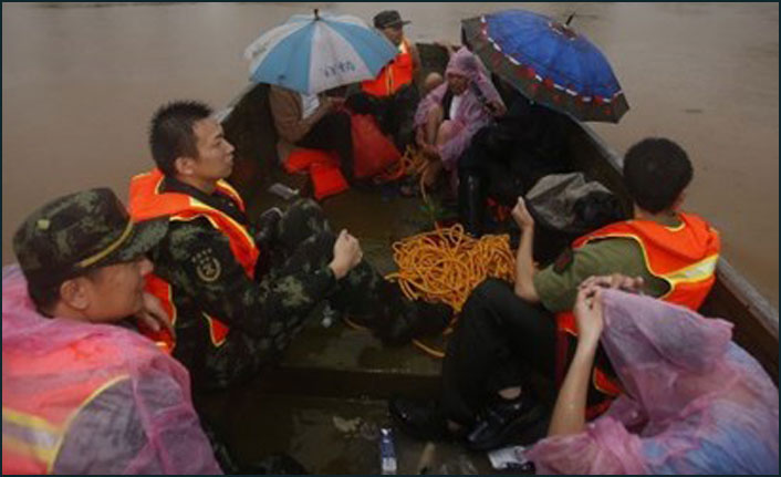 Çin’de sel 4 can aldı