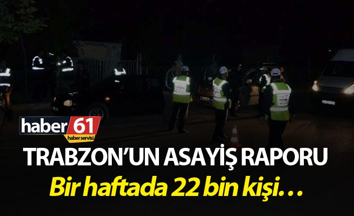 Trabzon’da bir haftalık asayiş uygulamalarında geniş çaplı denetim