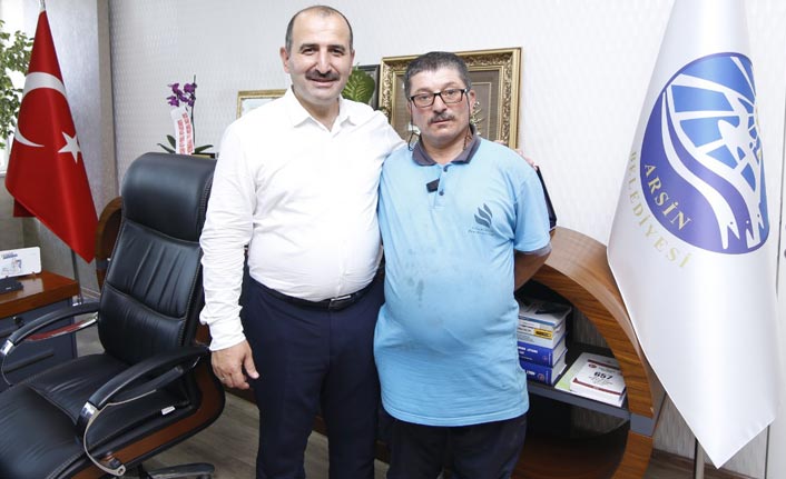 Trabzon'da temizlik işçisinden örnek davranış