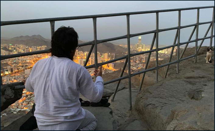 Hacı adaylarının Hira Dağı’na zorlu tırmanışı