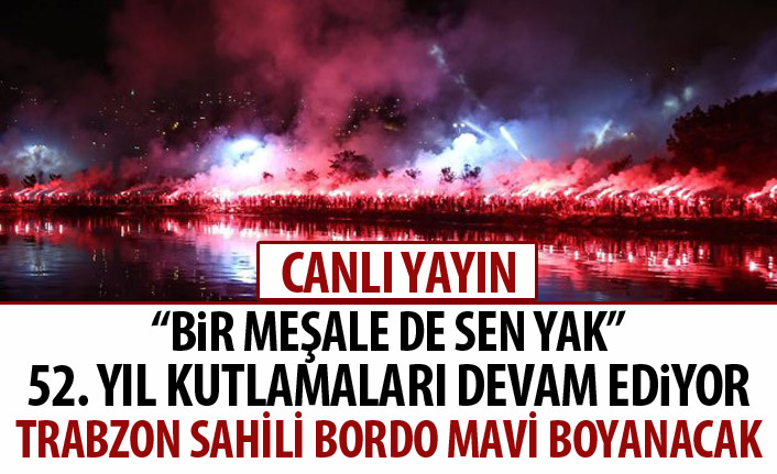 Trabzonspor taraftarından meşale şov! CANLI YAYIN