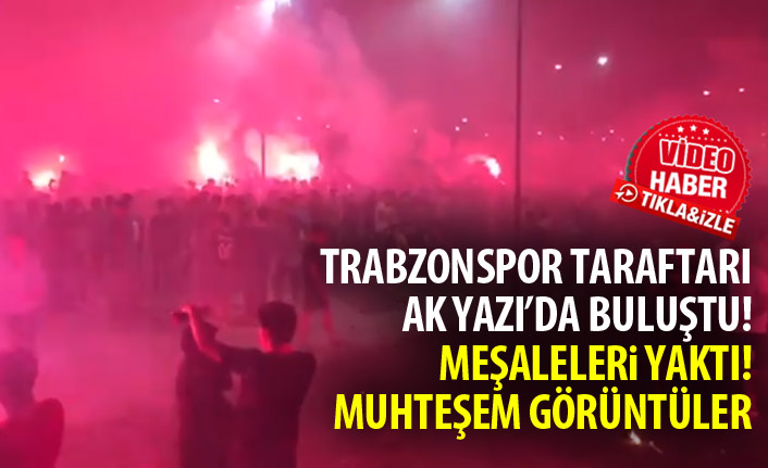 Trabzonspor taraftarı şov yaptı! Akyazı'dan muhteşem görüntüler!