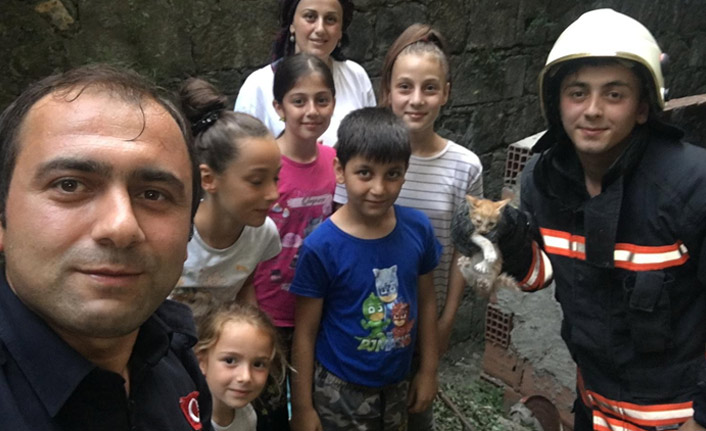 Akçaabat'ta çocukları sevindiren kedi operaysonu