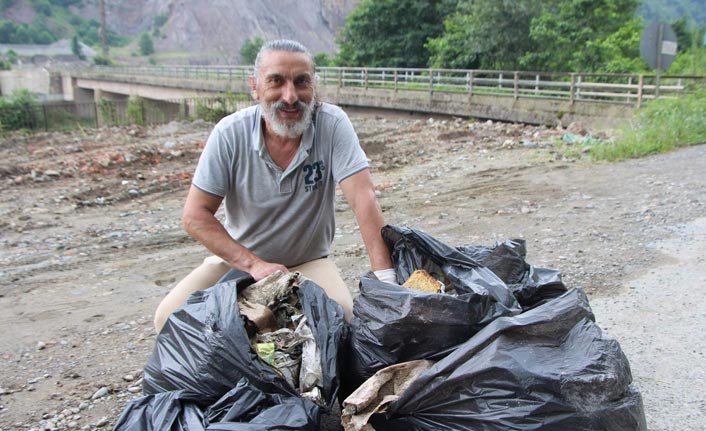 Trabzon'un 'Çöp Man'i - Herkese örnek oluyor