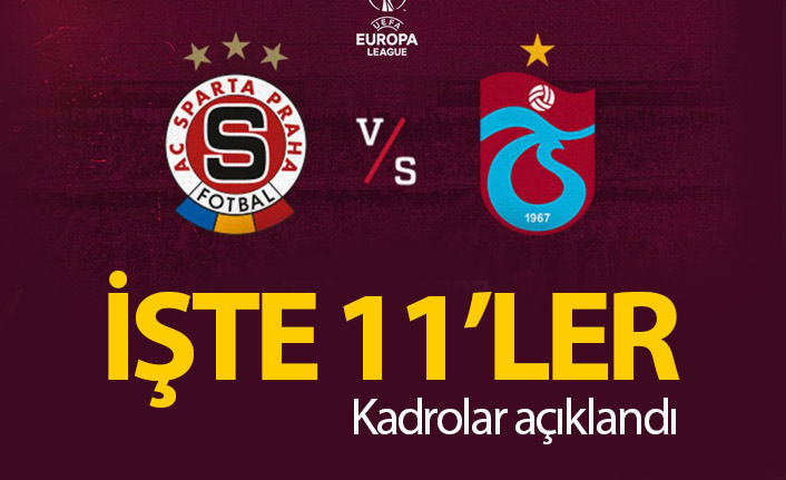 Sparta Prag Trabzonspor maçı 11’leri