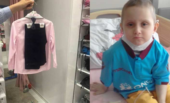 Trabzonlu minik Eymen bayramlıklarını giyemedi...