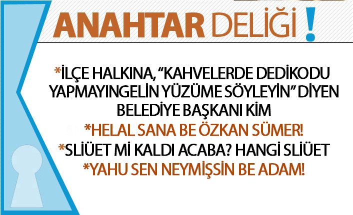 Anahtar Deliği 14.08.2019 : Çarşıbaşı Belediye Başkanı Nuhoğlu’nun tavrı tartışma yarattı
