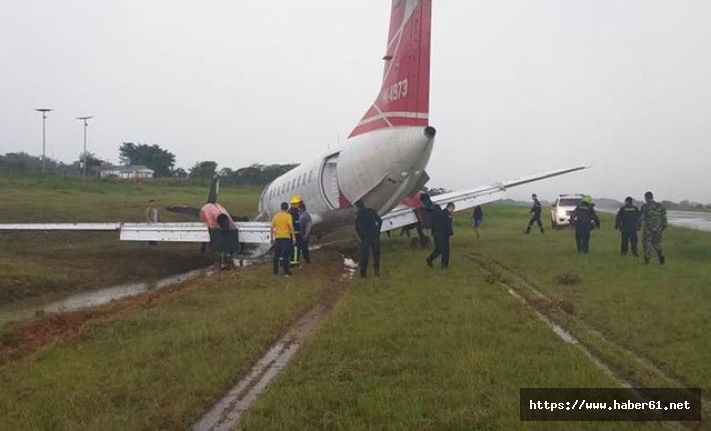 Uçak pistten çıktı!