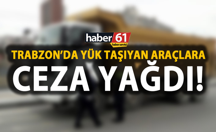 Trabzon’da yük taşıyan 115 araca ceza!