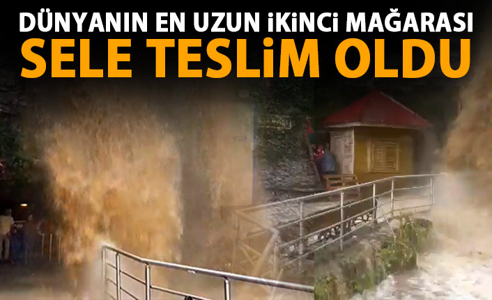 Dünyanın en uzun ikinci mağarasını sel vurdu