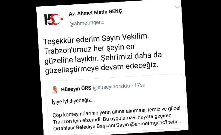 Hüseyin Örs'ün tebriğine Başkan Genç'ten teşekkür